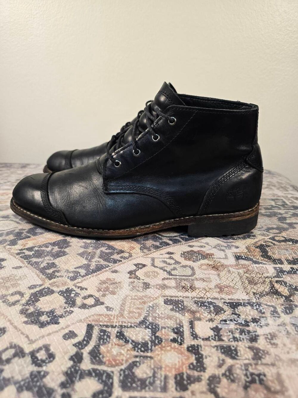 Timberland Chukka Boots Premium Black Leather Men’s Size 9